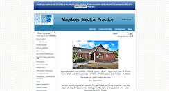 Desktop Screenshot of magdalenmedical.nhs.uk