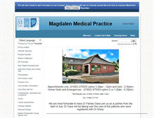 Tablet Screenshot of magdalenmedical.nhs.uk